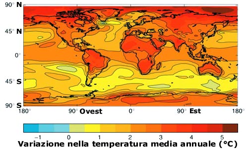 Aumento temp. circumpolari: 0,2° anno